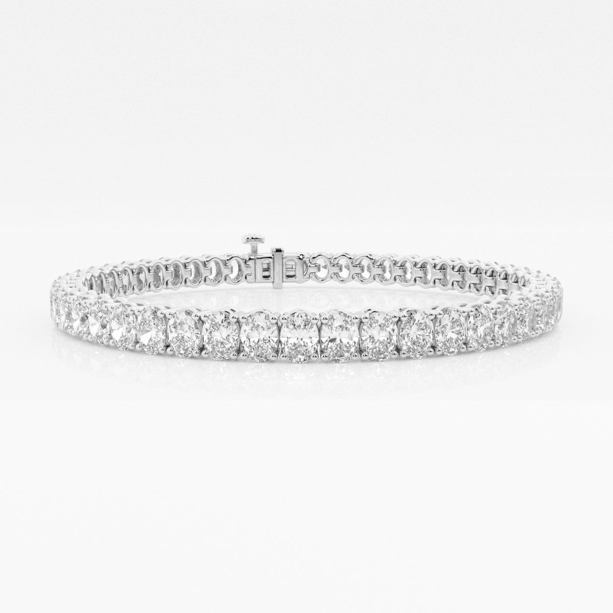 9 ctw Oval Lab Grown Diamond Tennis Bracelet - 7 Inches