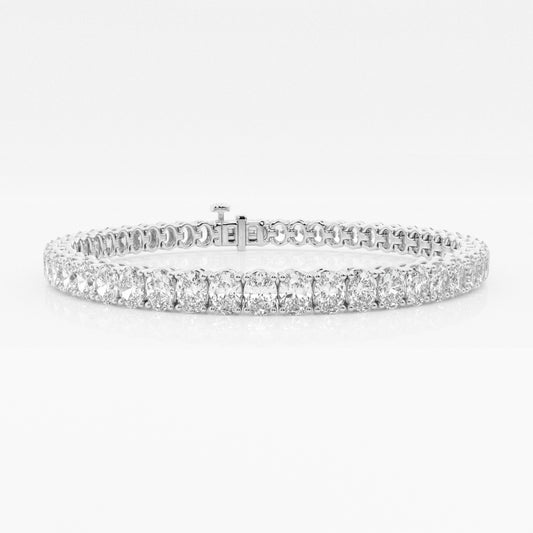 9 ctw Oval Lab Grown Diamond Tennis Bracelet - 7 Inches