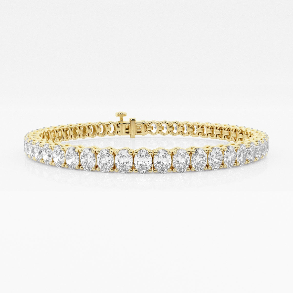 9 ctw Oval Lab Grown Diamond Tennis Bracelet - 7 Inches