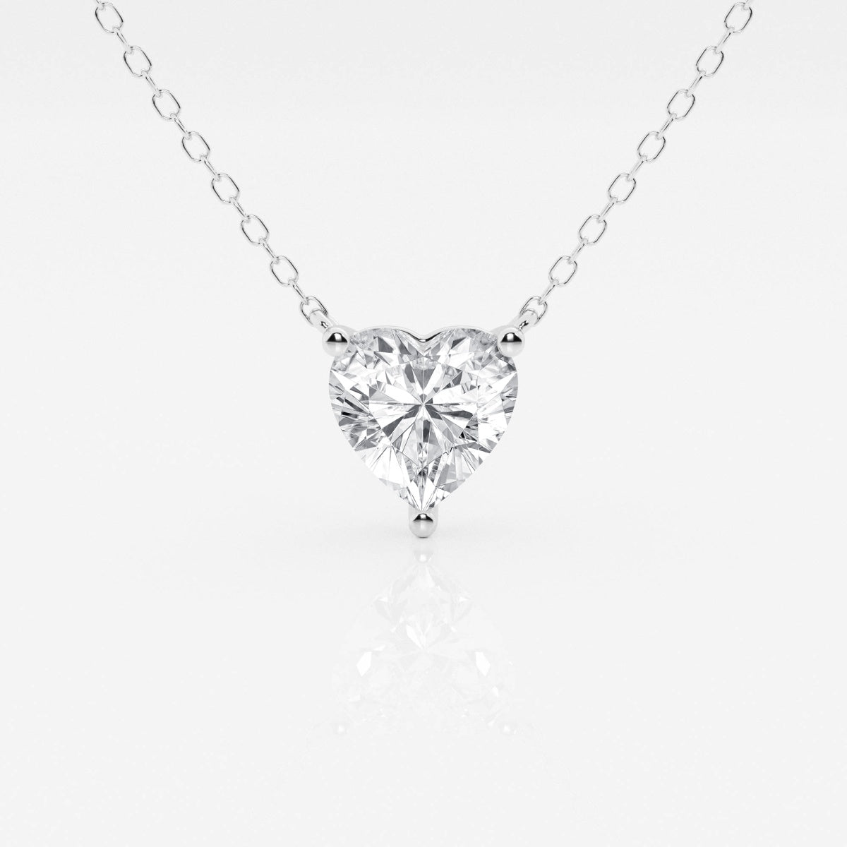 0.0 star rating 1 1/2 ctw Heart Lab Grown Diamond Solitaire Pendant