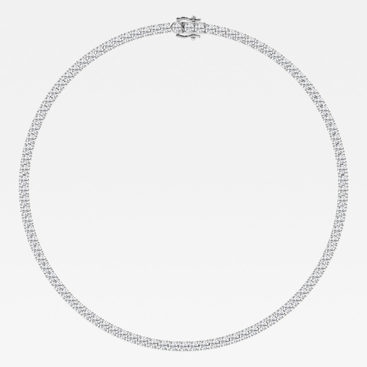 Round Cut Diamond Tennis Necklace