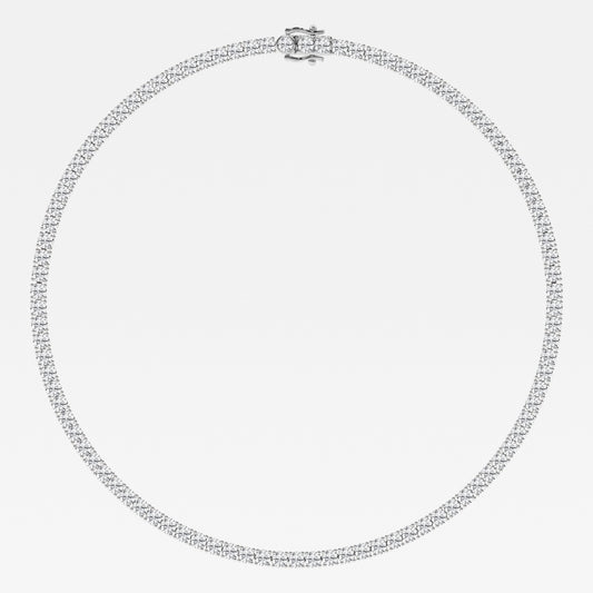 Round Cut Diamond Tennis Necklace