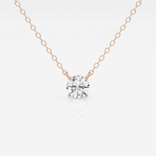 Round Cut Solitaire Pendant Necklace